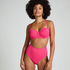 Scallop High Waist Rio Bikini Bottom, Pink