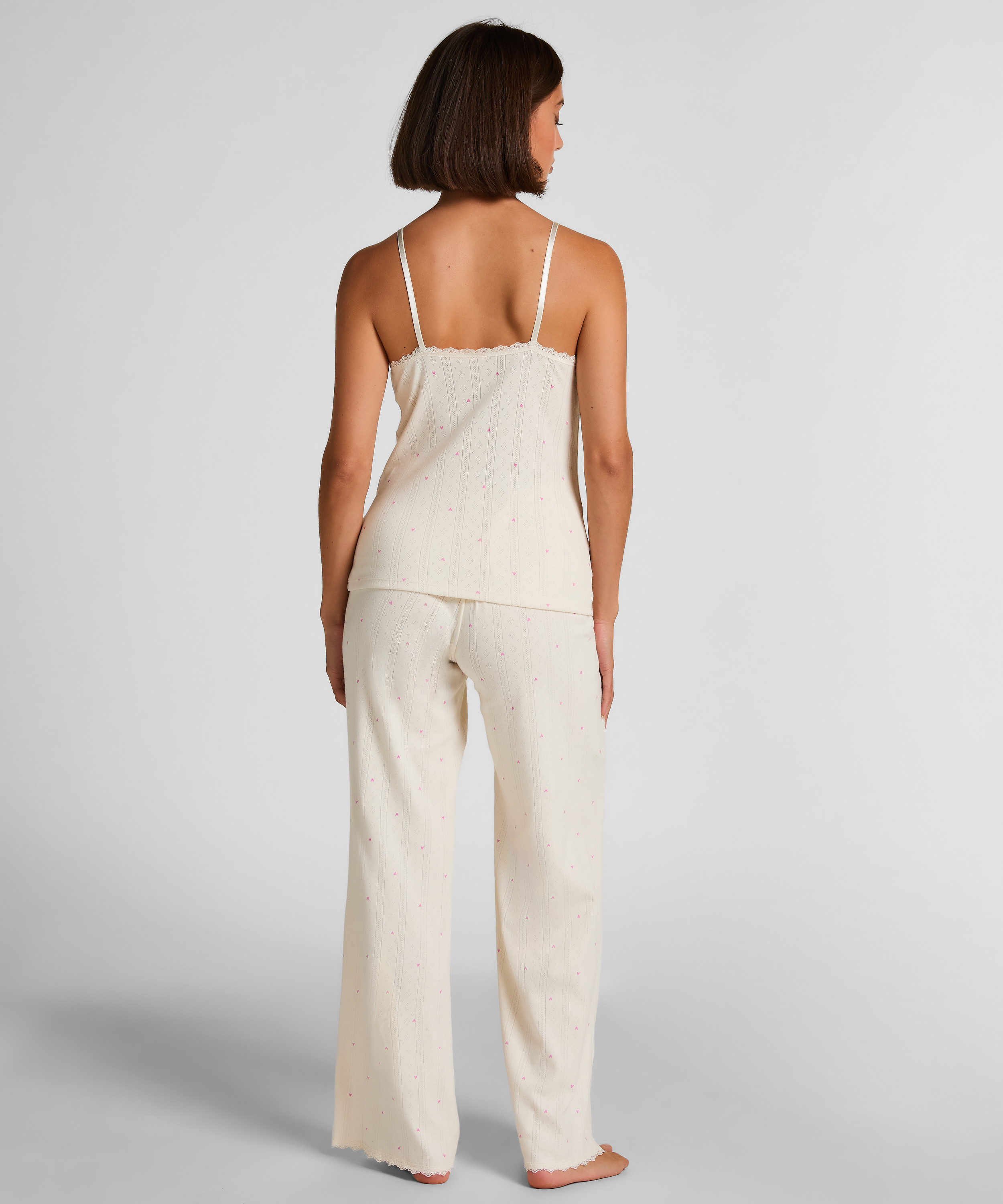 Pyjama Set Pointelle, White, main