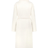 Long Fleece Bathrobe, White