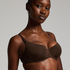 Smooth Padded Underwired Bra, Brown