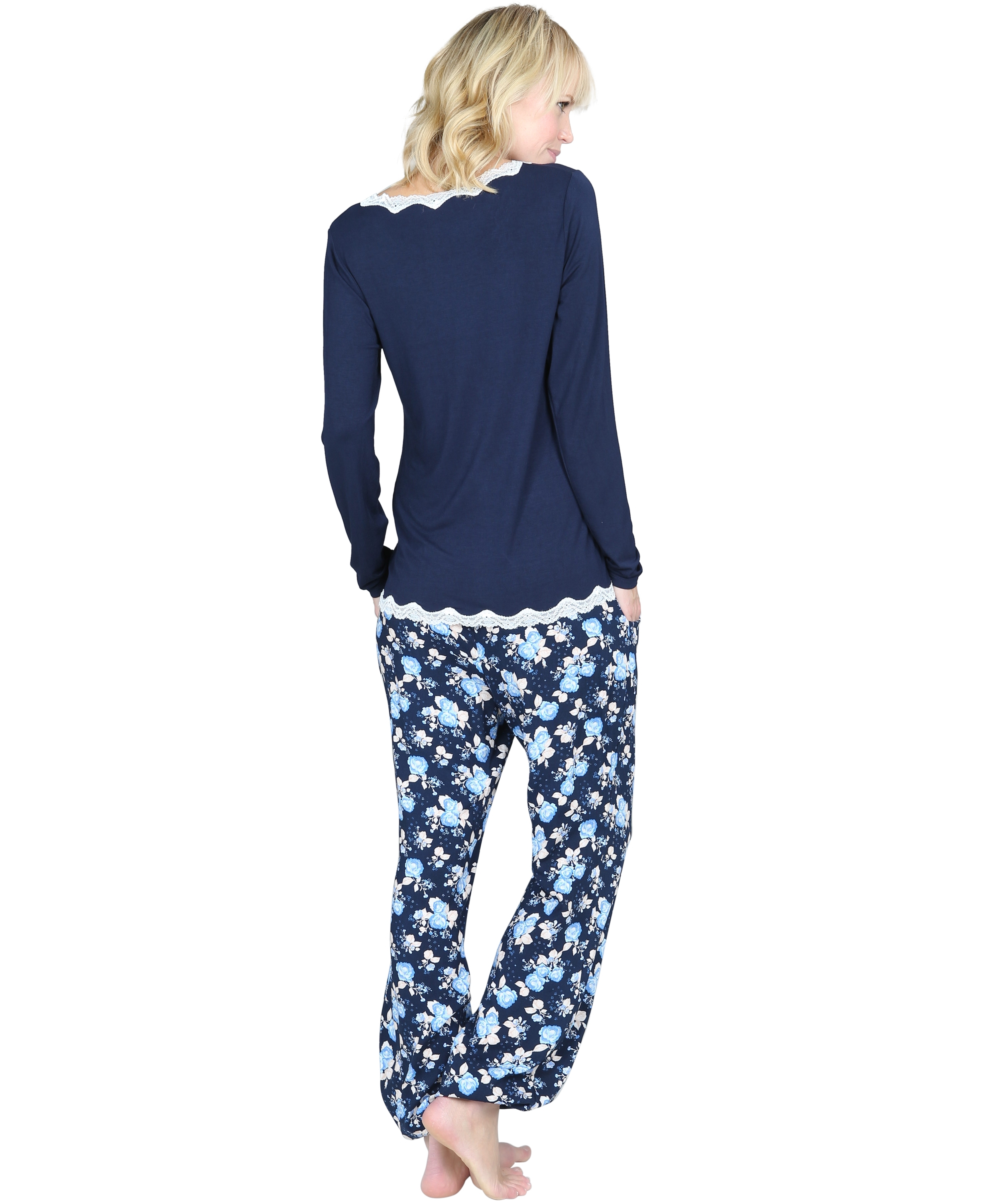 Pyjama pants Feliz Flower, Blue, main