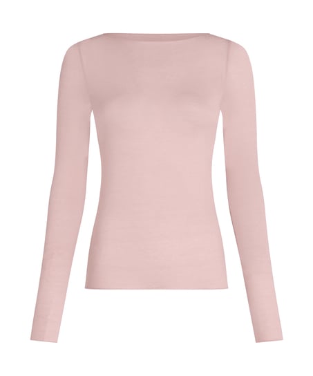 super soft Boatneck shirt with Cashmere, Pink