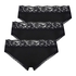 3-pack Dakota brasilian short, Black