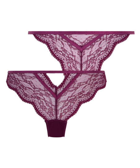 2-pack Isabelle Thongs, Purple