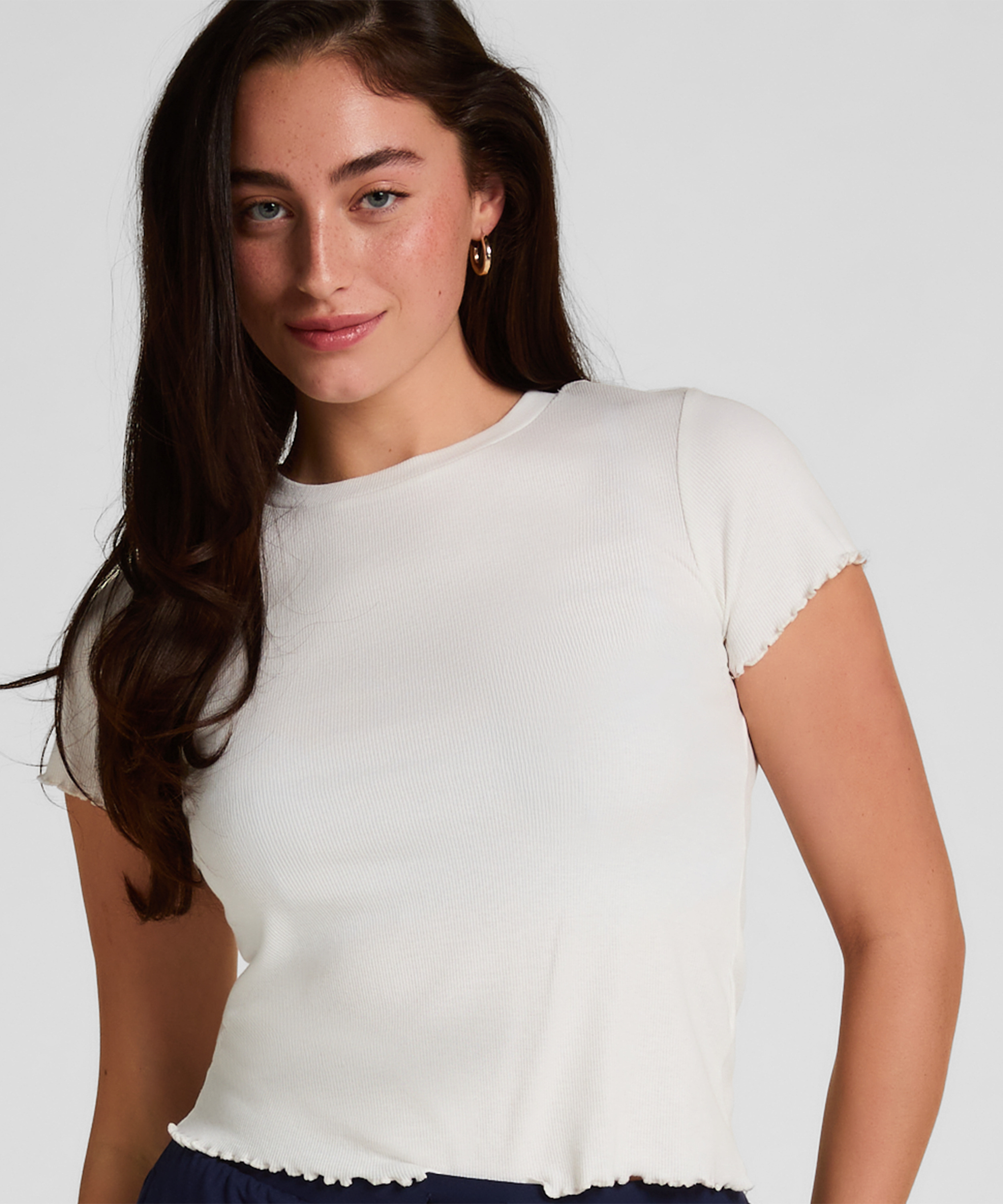 Short Sleeve Cotton Shirt, White, main