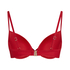 Luna padded bikini top, Red
