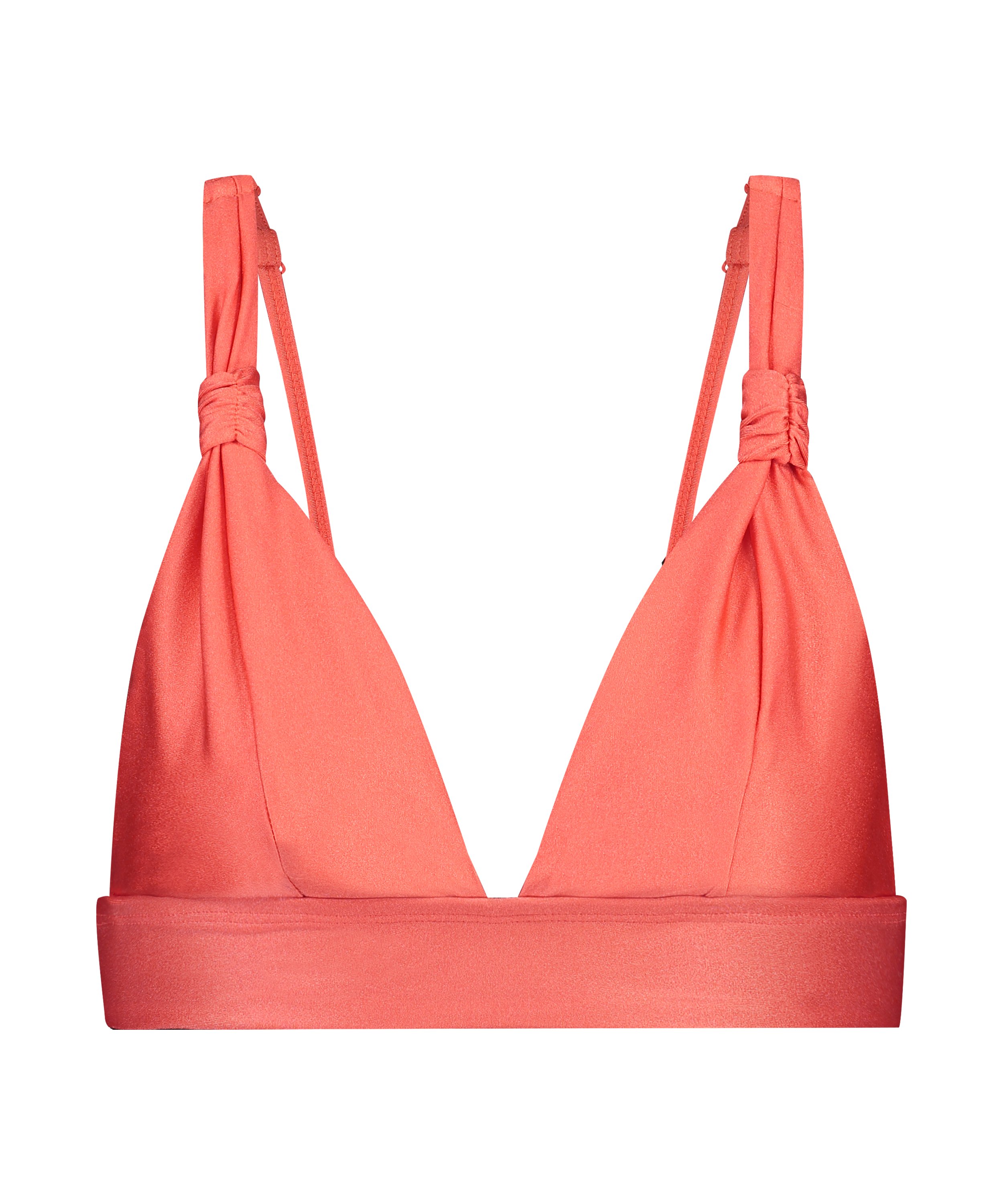 Luxe Triangle Bikini Top, Red, main