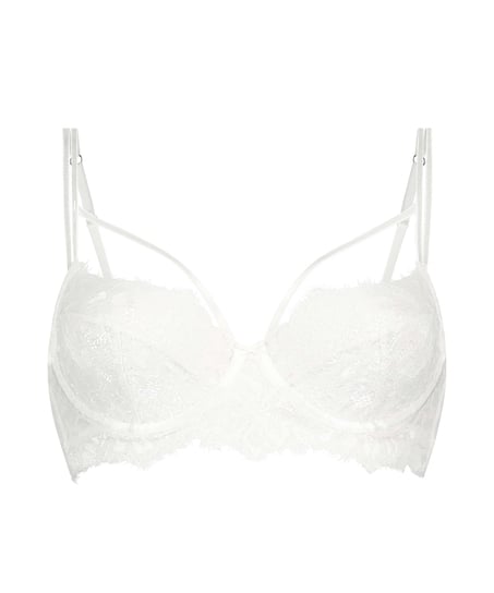 Isabella Non-Padded Underwired Longline Bra, White