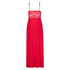 Nora Lace Long Slip Dress, Red