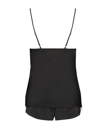 Satin Pyjama Set, Black