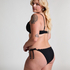 Scallop Padded Underwired Bikini Top, Black