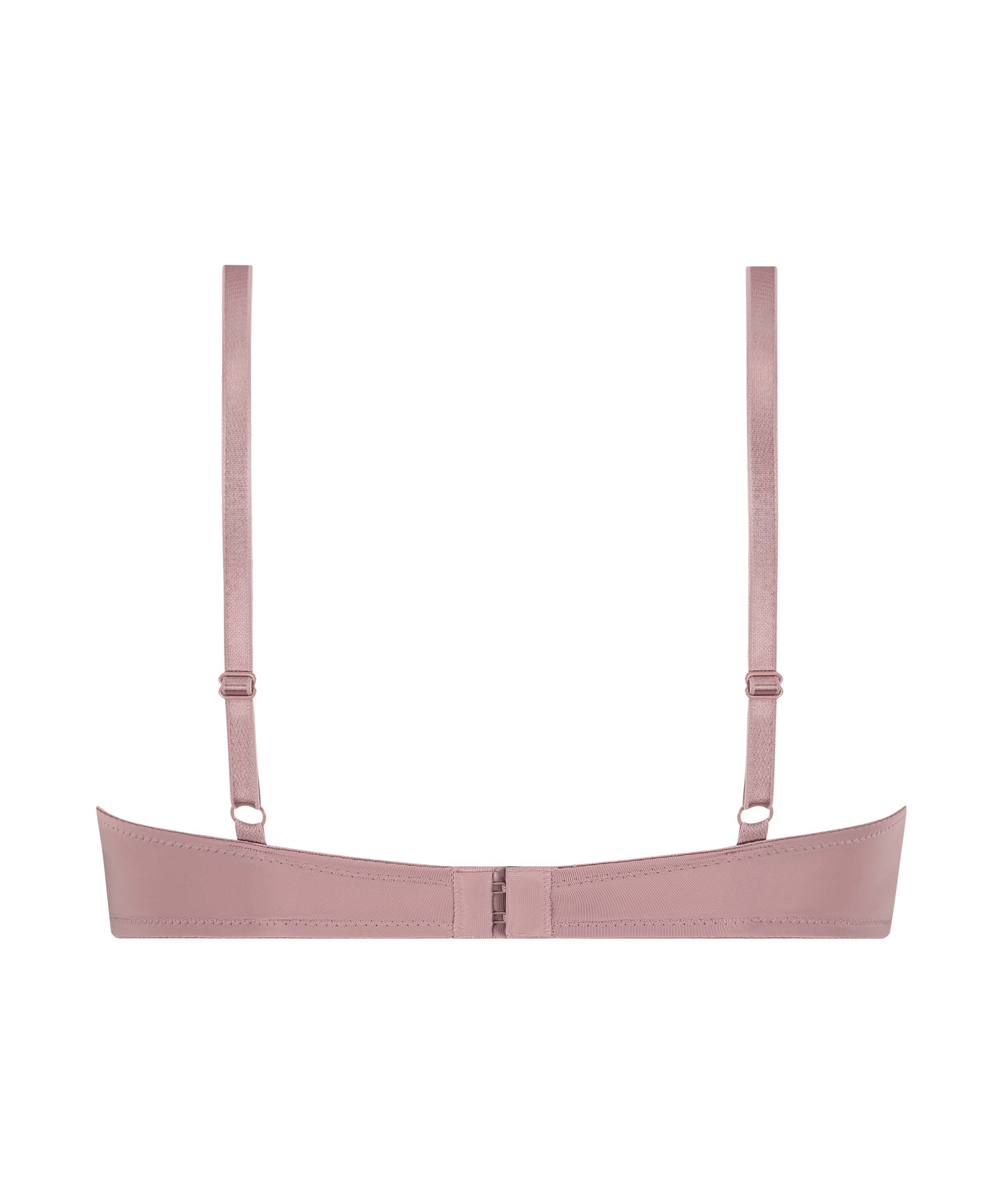 Plunge Padded Underwired Bra, Pink, main
