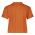 Satin Short-Sleeved Jacket, Orange
