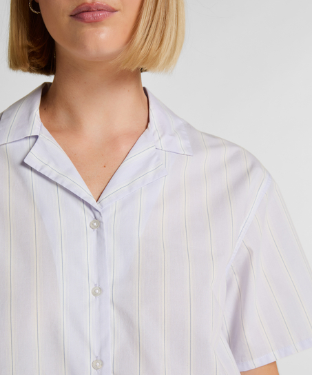 Striped Jacket Cotton, Purple