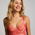 Hana Non-Padded Longline Underwired Bra, Pink
