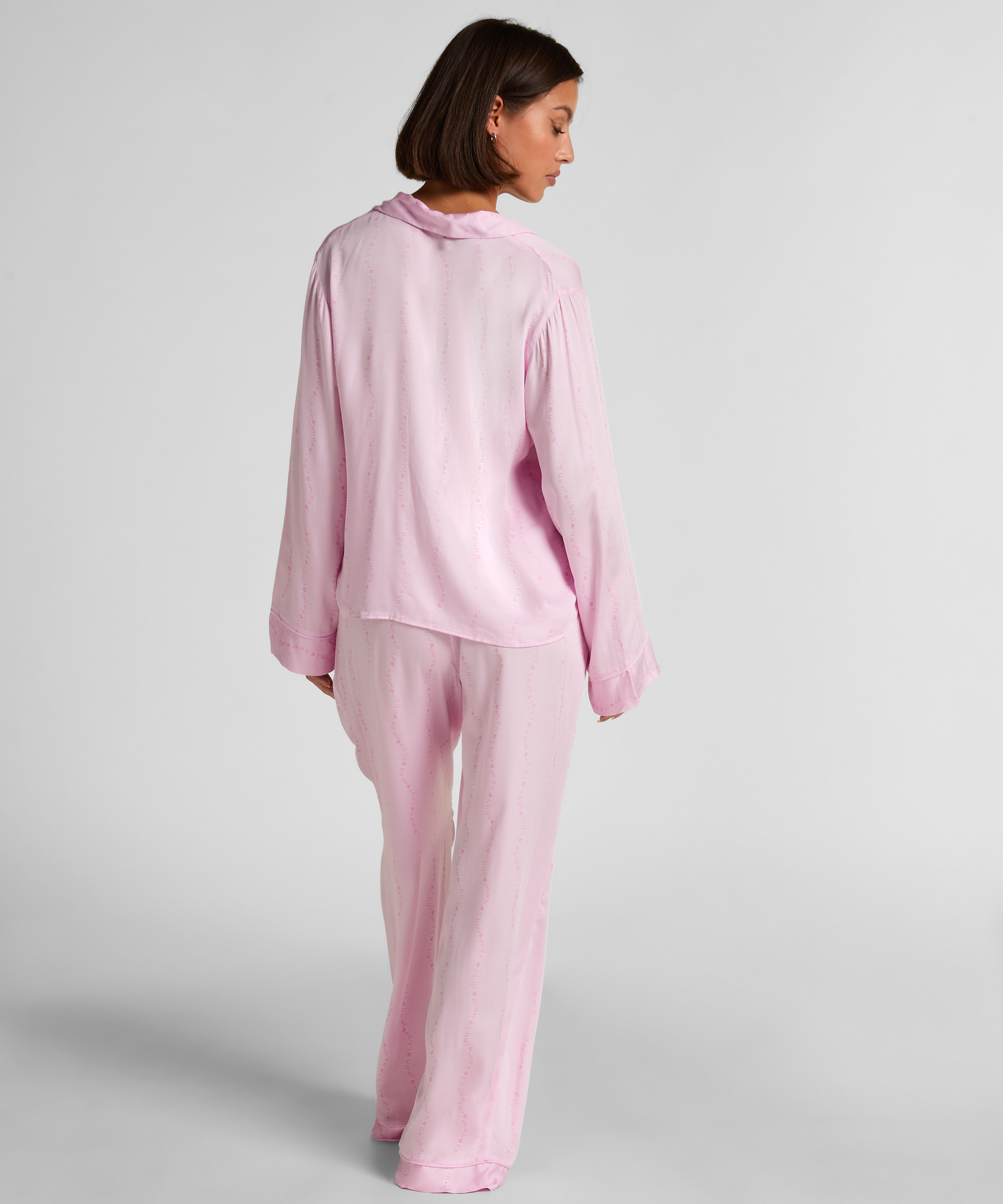Pyjama Set Woven Monchou, Pink, main