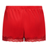 Pyjama Short Velours Scallop Lace, Red
