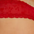 V-shaped Brazilian knickers mesh, Red