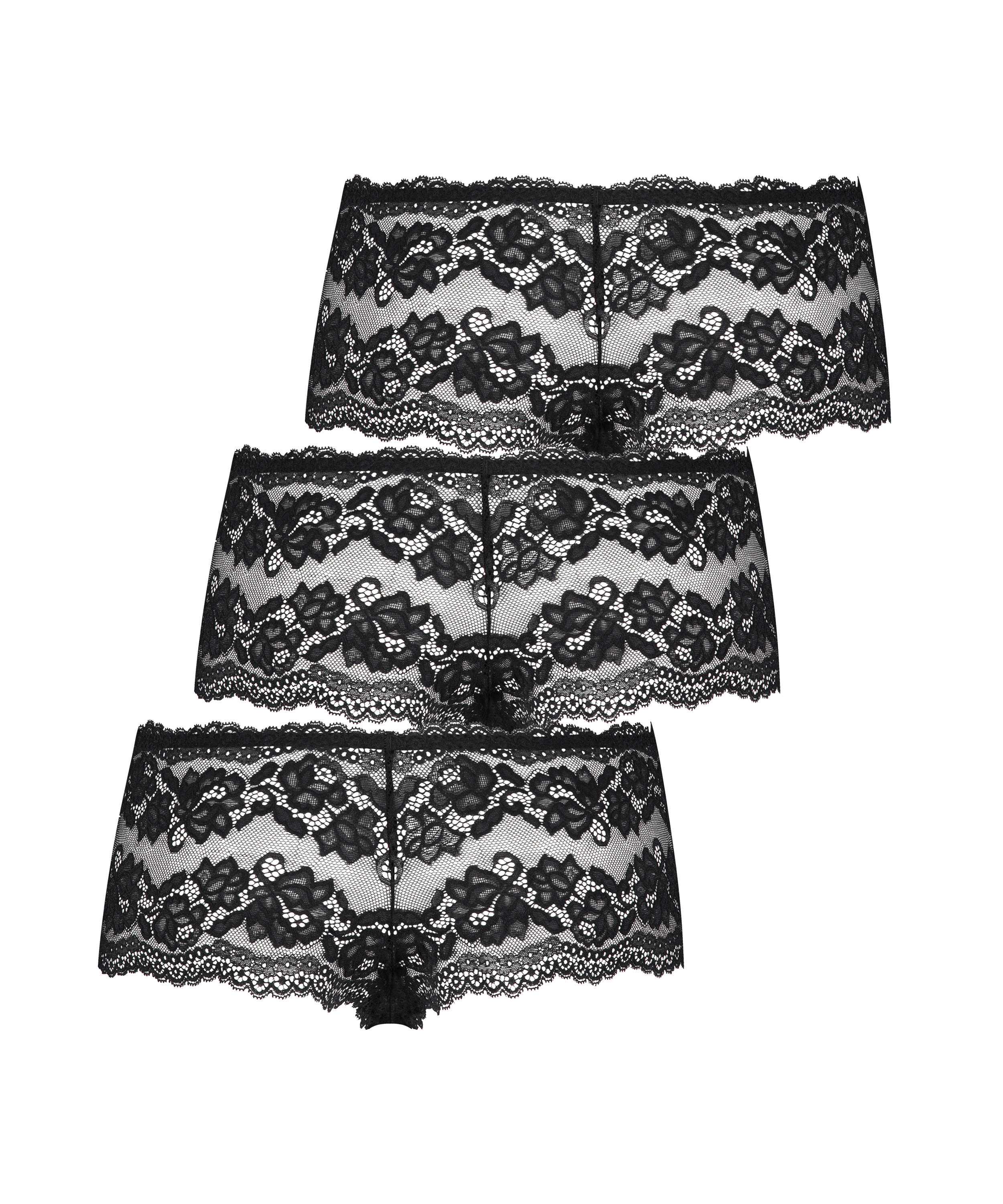 Sienna boxer 3-pack, Black, main
