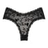 V-shaped Brazilian knickers mesh, Black