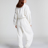 Fleece Onesie, White