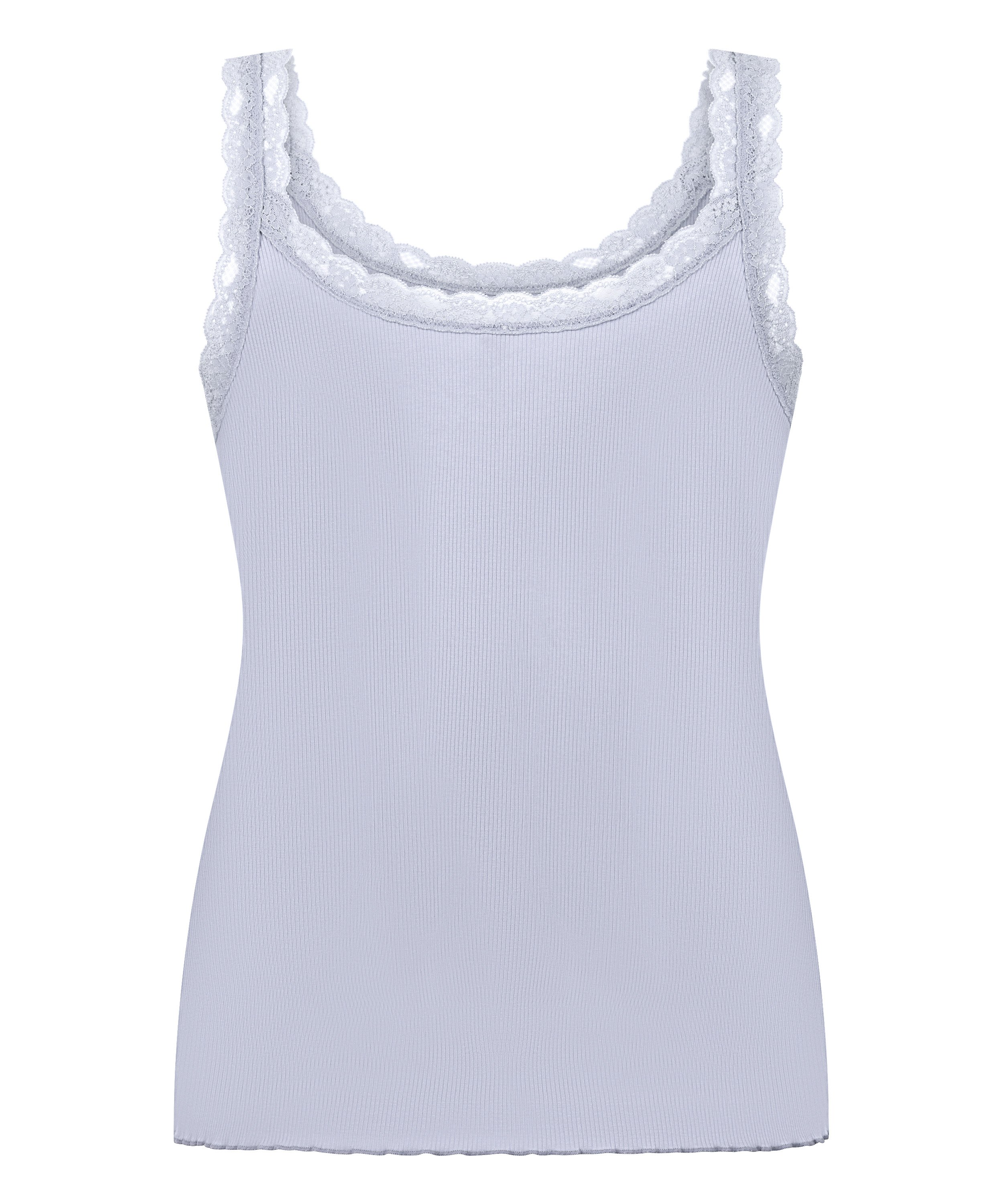 Singlet Rib Jersey Lace, Purple, main