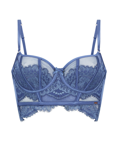 Daan Non-Padded Longline Underwired Bra, Blue