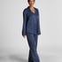Ayla Satin Long-Sleeved Jacket, Blue