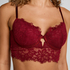 Isabella Padded Underwired Longline Bra, Red