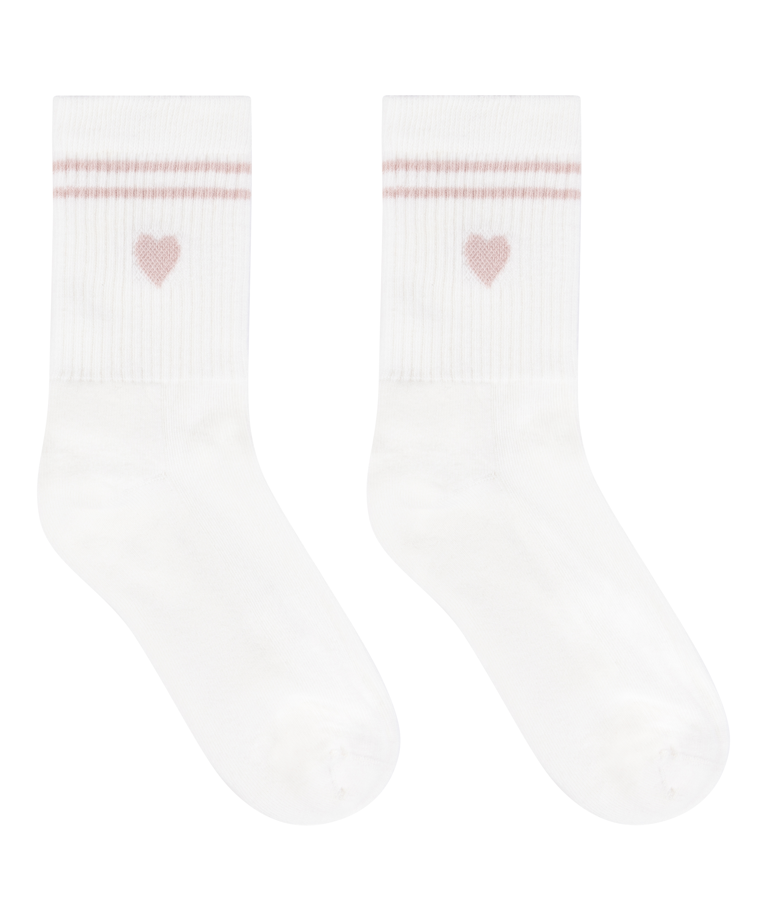 Cotton Crew Socks, White, main