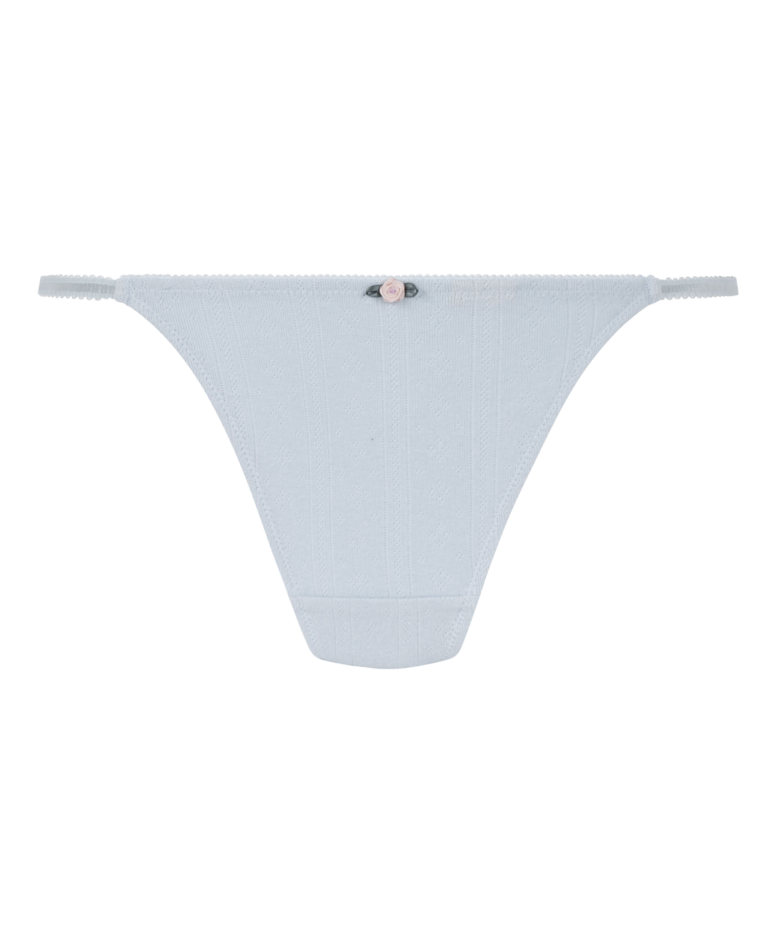 Pointelle Thong, Blue