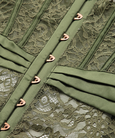 Amelia Padded Underwired Bustier, Green