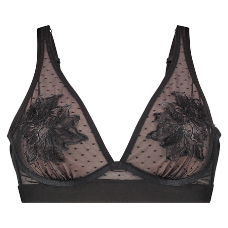Amelia non-padded underwired bra, Black