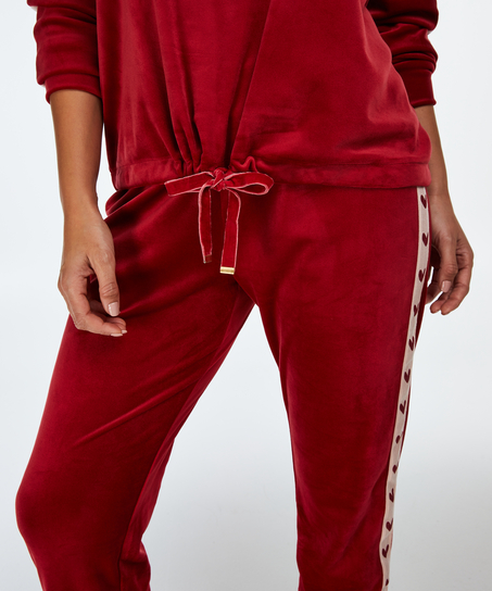 Velours Heart top, Red