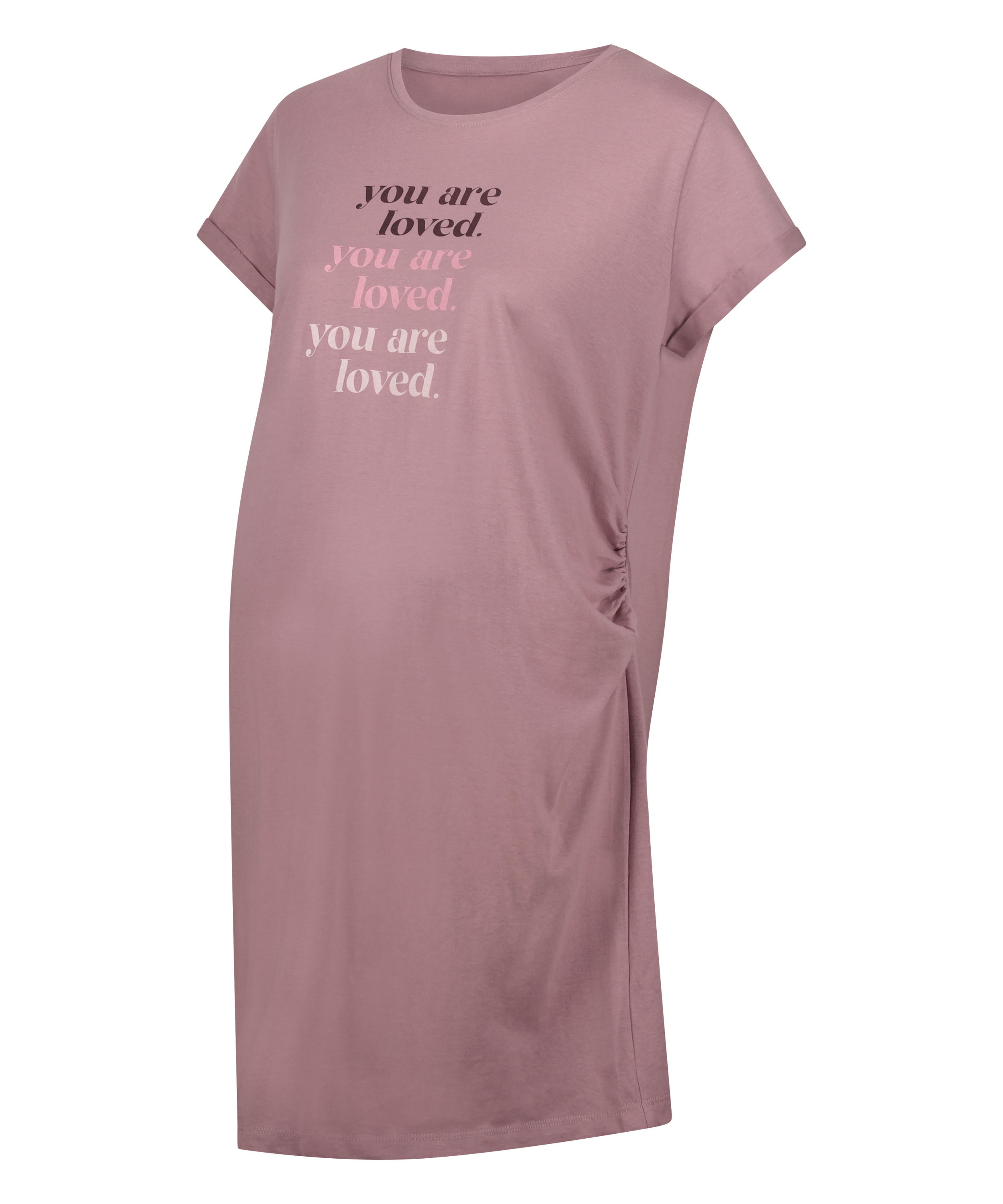 Short-Sleeved Maternity Nightshirt, Green, main