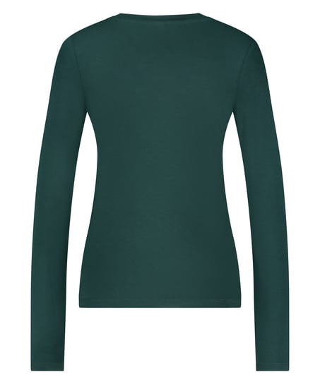 Long-Sleeved Pyjama Top, Green