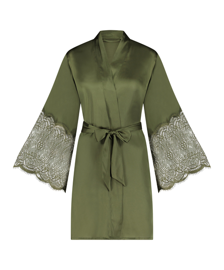 Satin Kimono, Green