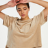 Top Velours Pocket, Beige