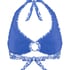 Cancun Halter Crop Top, Blue