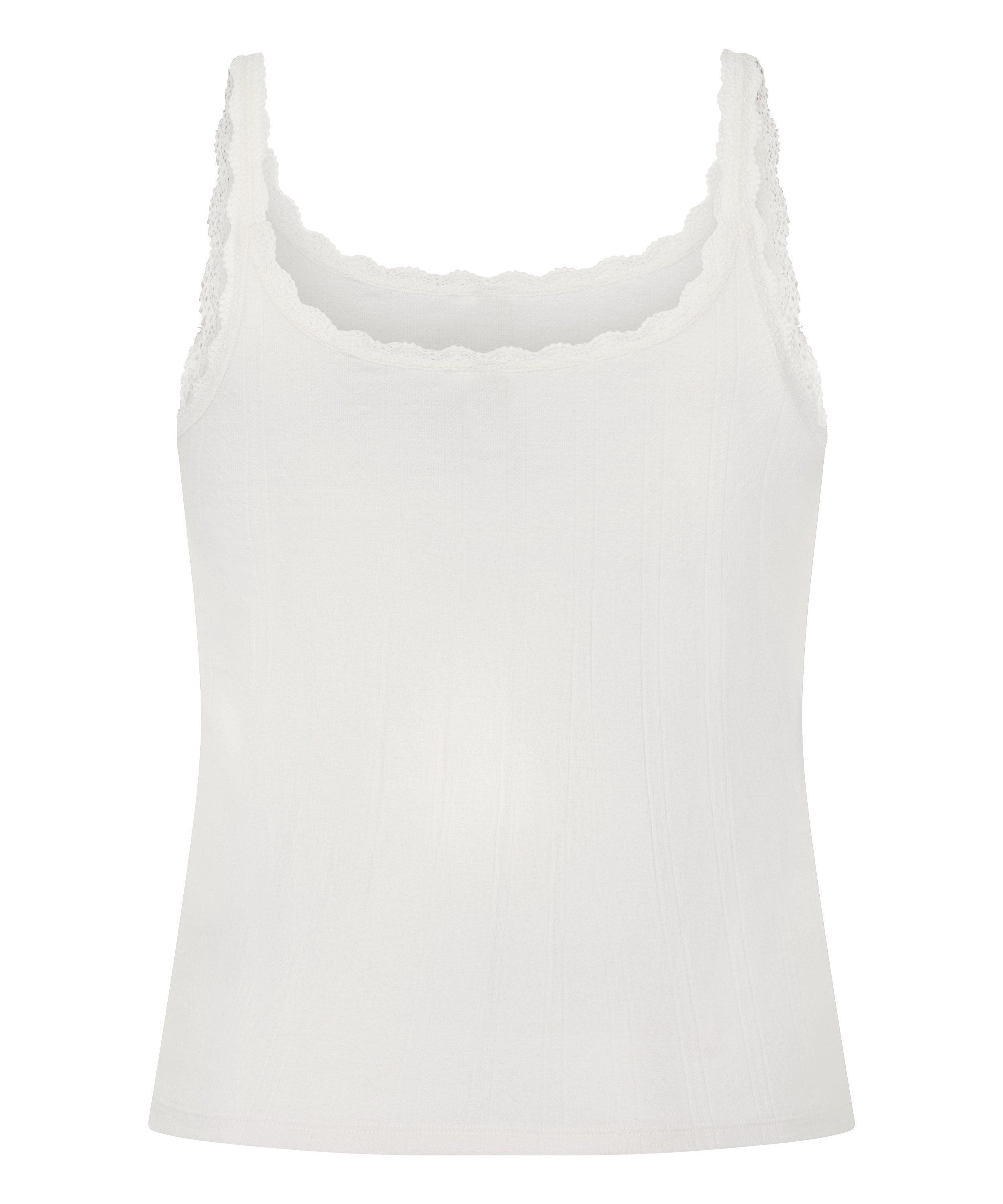 Pointelle Singlet, White, main
