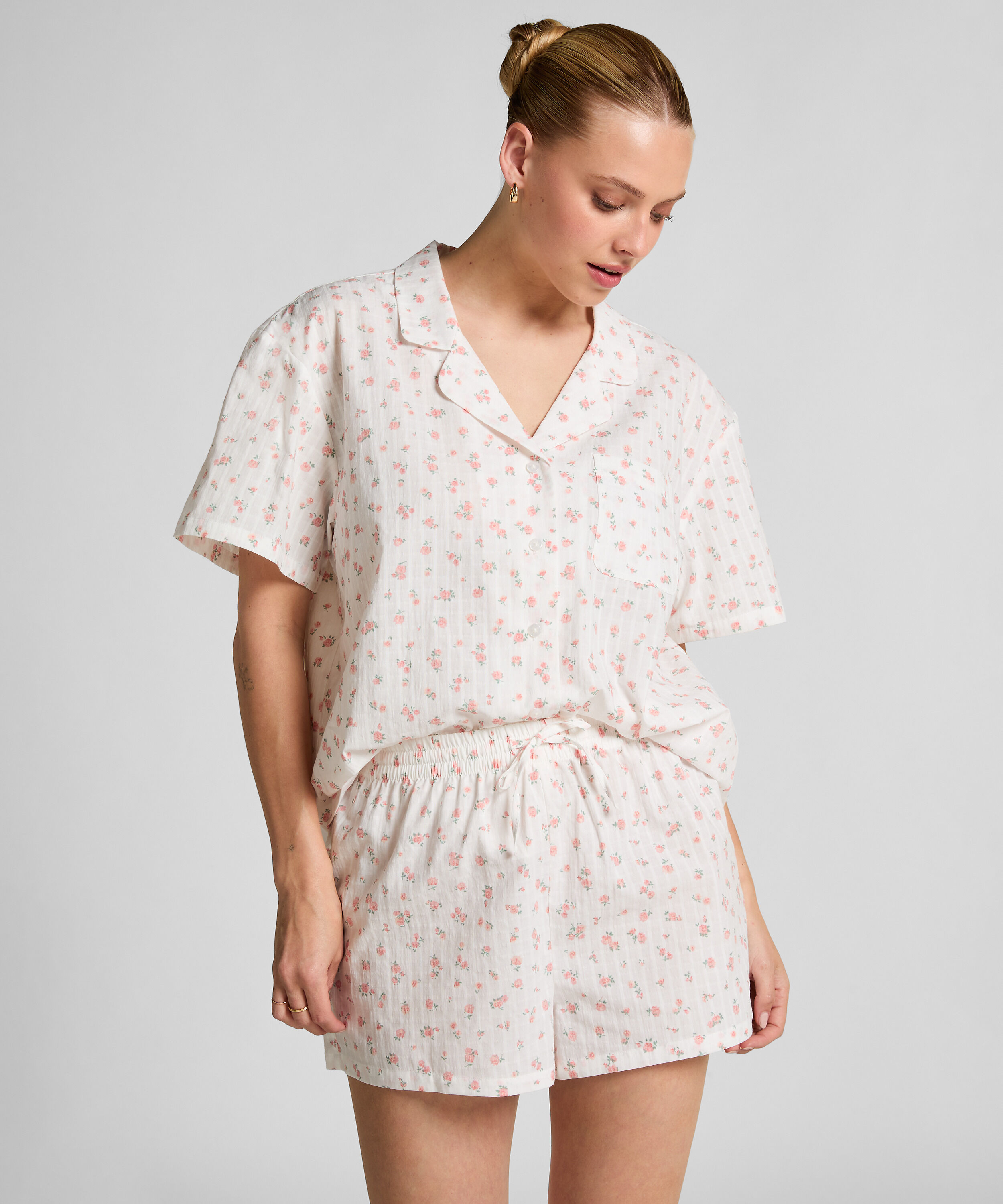 Pyjama Woven Shorts, White
