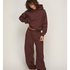 Hoodie brushed sweat, Brown