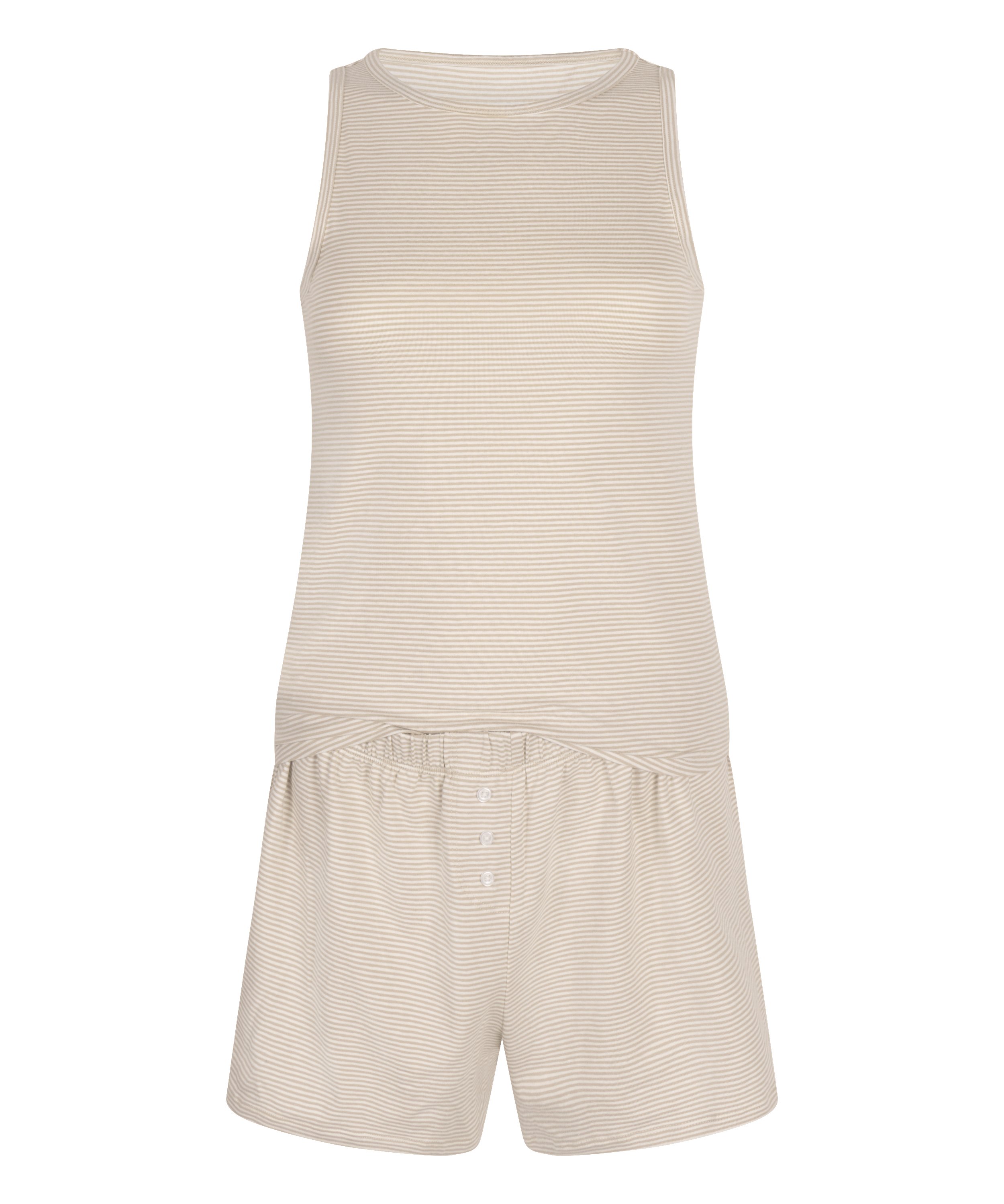 Pyjamaset Singlet Jersey, Beige, main