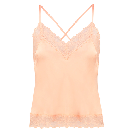 Satin Lace cami top, Orange