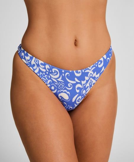 Cancun High Leg Bikini Bottom, Blue