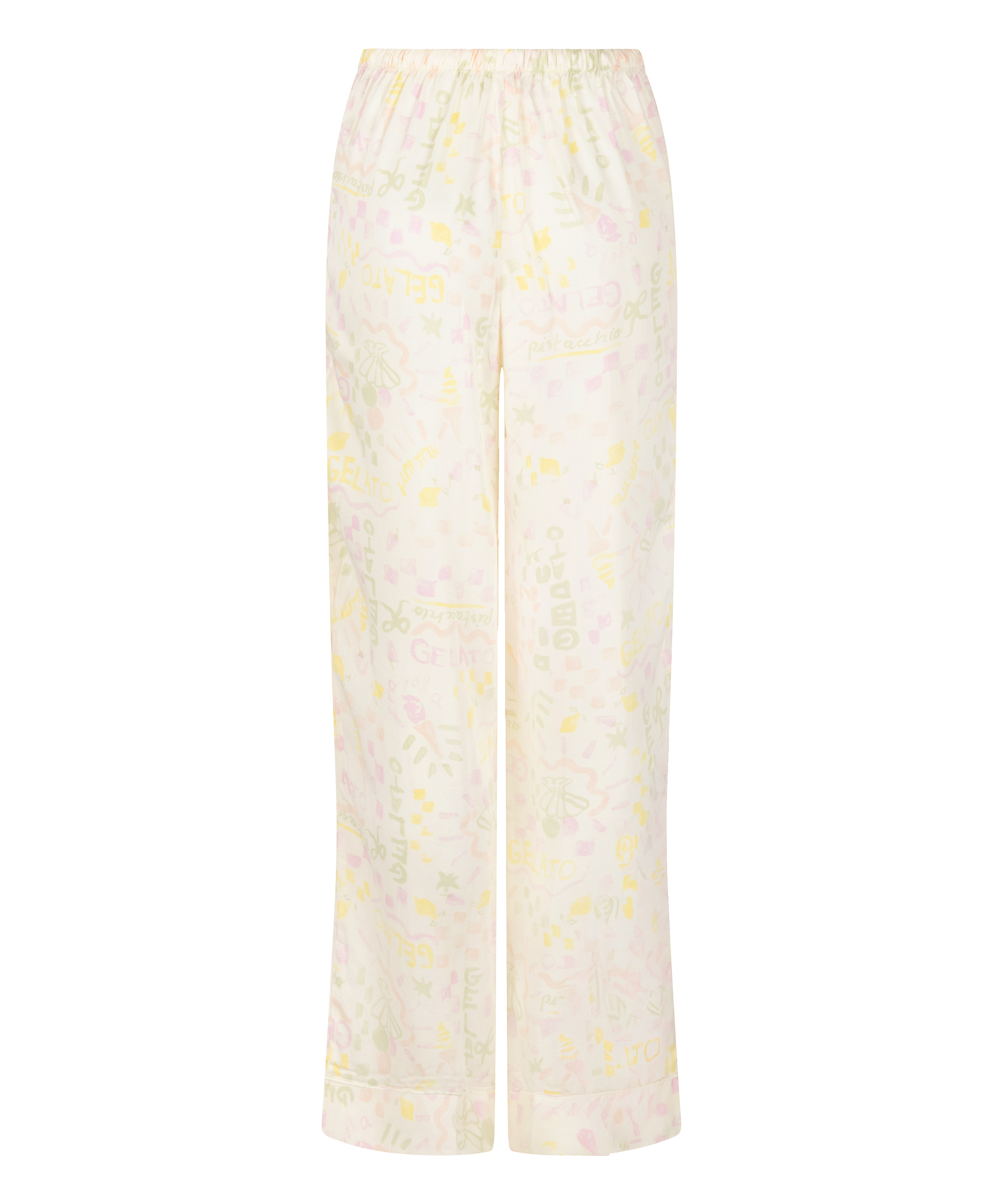 Satin Trousers, White, main