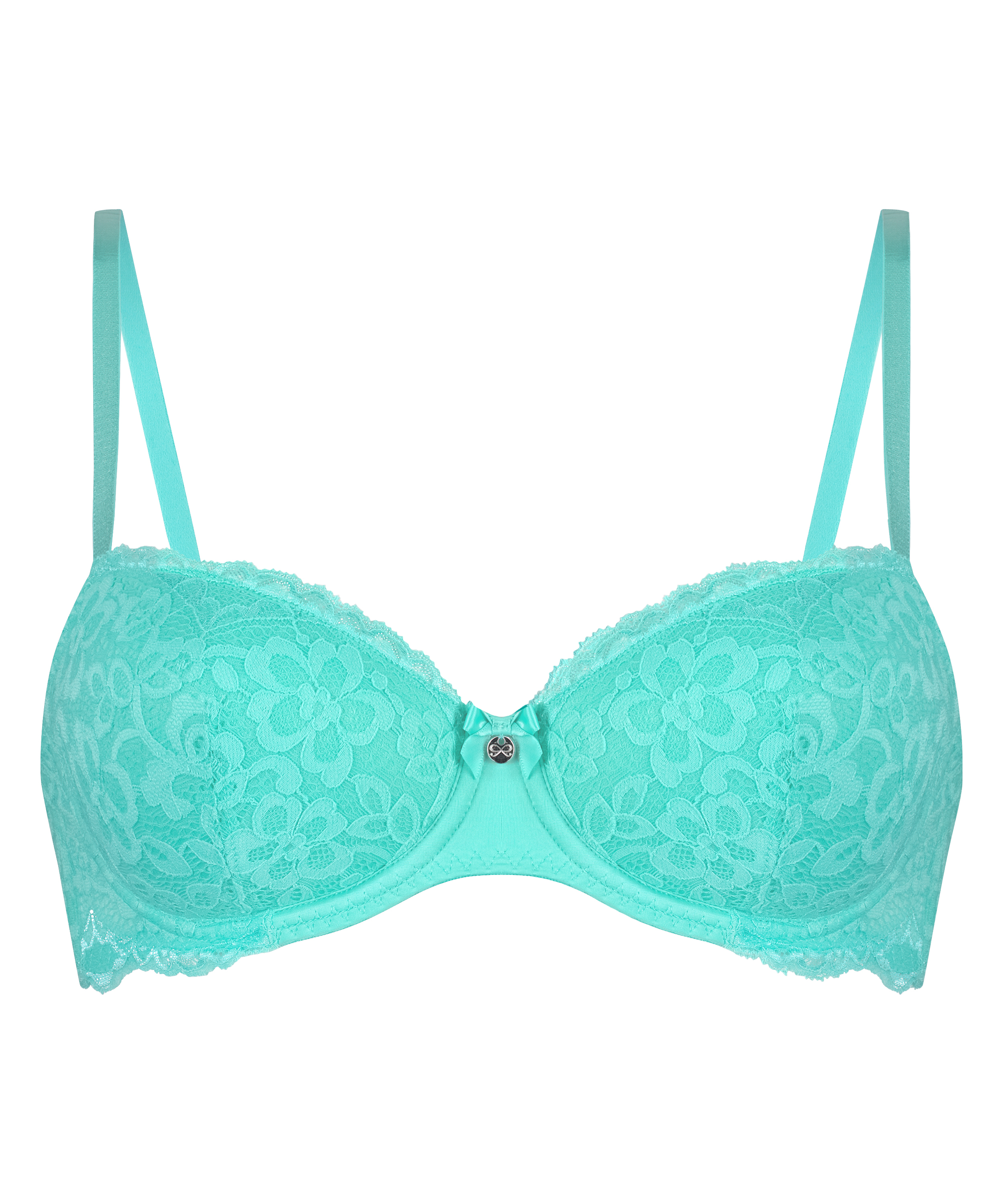Marine Padded Underwired Bra, Green, main