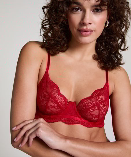 Isabelle Non-Padded Underwired Bra, Red