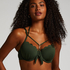 Scallop Padded Underwired Bikini Top, Green