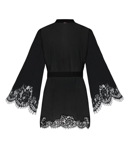Satin Kimono, Black